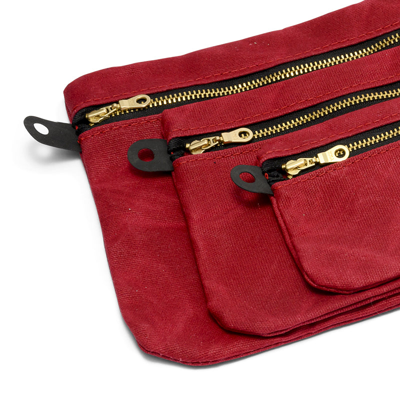 Zipper bag closeup Red