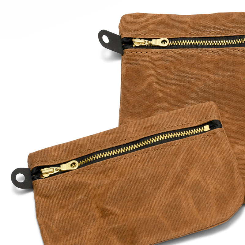 Zipper Bag closeup Brown